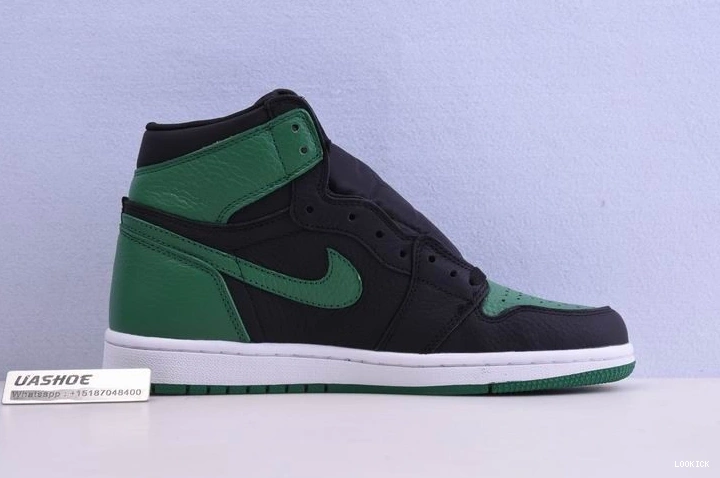 Reps Pine 555088-030  1 Jordan Green High Retro Black 0510